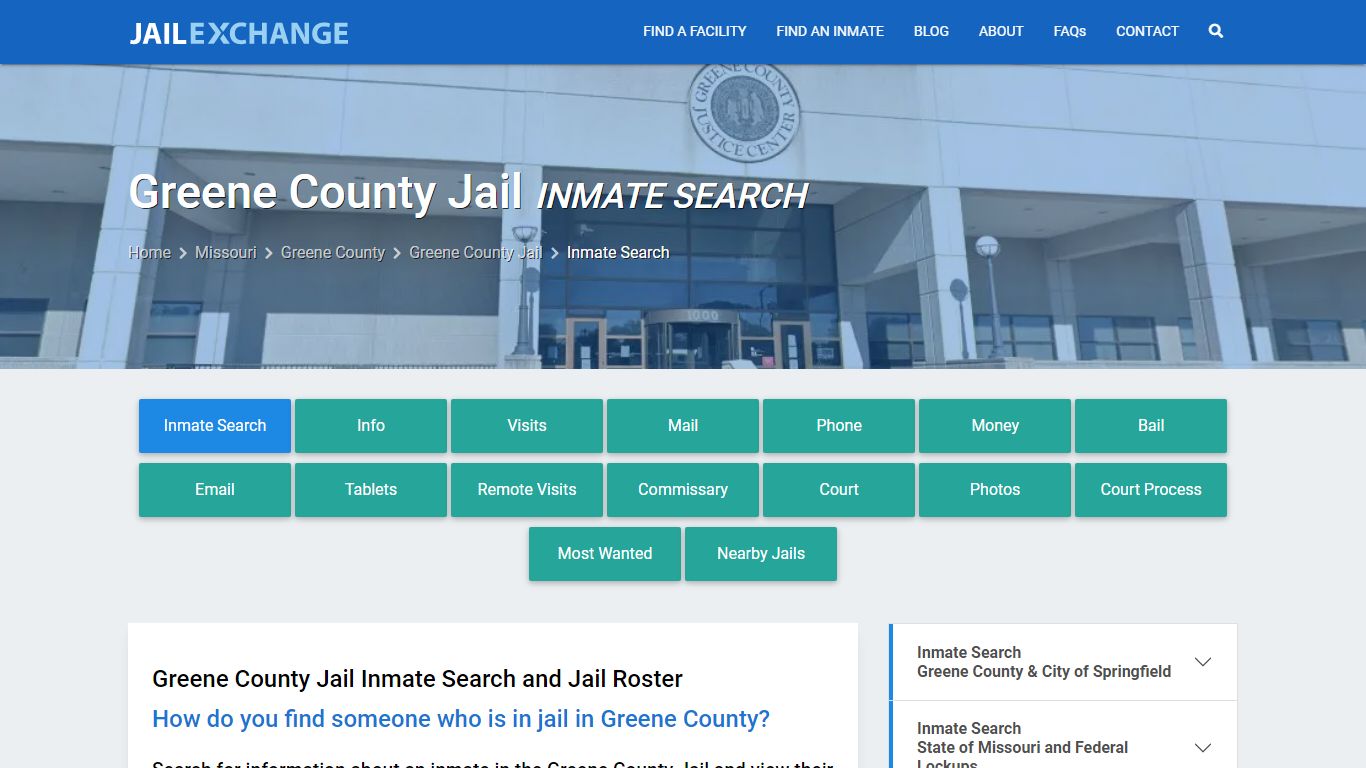 Inmate Search: Roster & Mugshots - Greene County Jail , MO